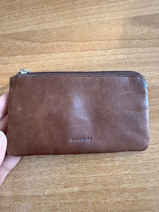 Port chei Samsonite piele maro