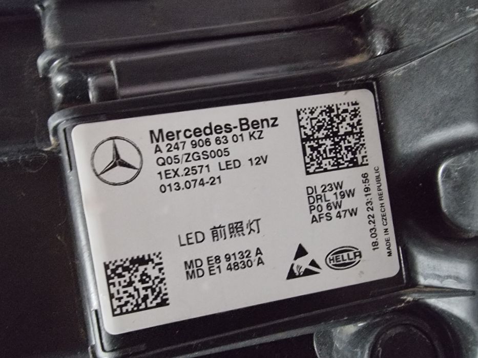 Far stanga led Mercedes GLA W247 dupa 2019 cod A2479066301