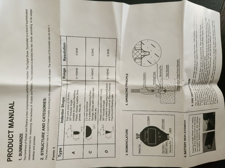 Дюрометр Шора, измеритель твёрдости