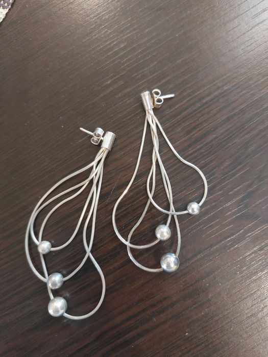 сребърни дамски обеци