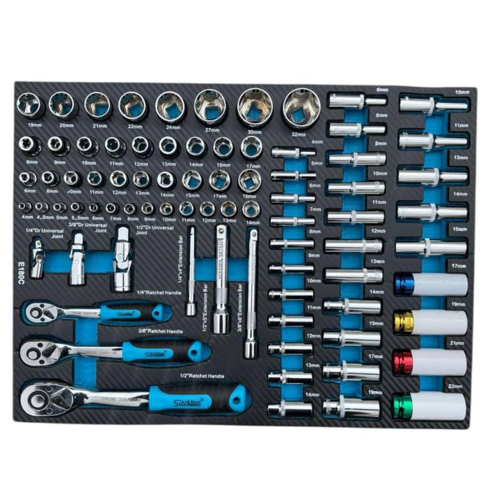 Шкаф/количка с инструменти 251 части 7 чекмеджета STAHLMAYER BLUE LİNE