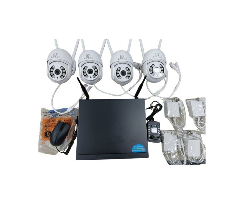 Безжичен WiFi комплект с 4 камери 4К Ultra HD+DVR за видеонаблюдение