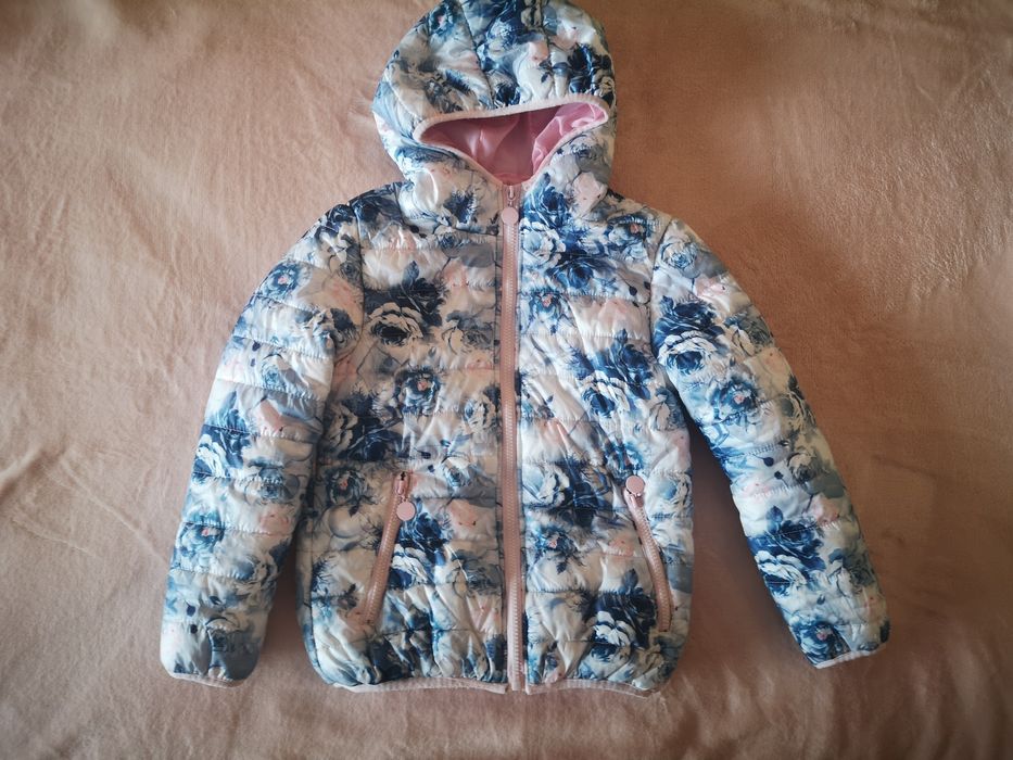 Детско лилаво кожено яке и шушляково 7-8 г. пролет-есен