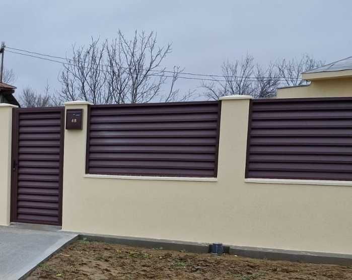 Gard metalic jaluzea | Suruburi ascunse | Gorj | Model 2025 |