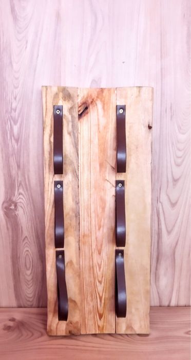 Елегантна стойка за 2–10 бутилки вино – кожа или премиум въже