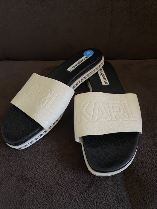 Оригинални чехли Karl Lagerfeld | Естествена кожа