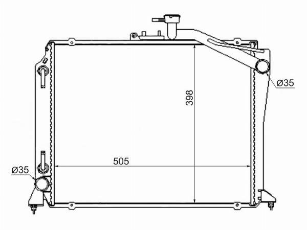 Радиатор  Toyota Hiace