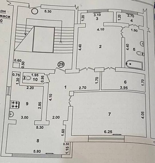 2х-ком. квартира, 115м2. На Ц-1. Ор-р: кафе Тесто. Мирзо-Улугбекский р