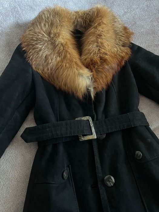 Palton cu blana naturala de vulpe