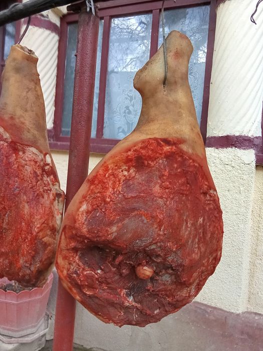 Vând șonc de casă uscat și afumat