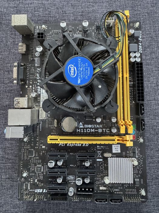 Biostar H110M-BTC — placă de bază micro-ATX cu socket LGA1151  procesor inclus