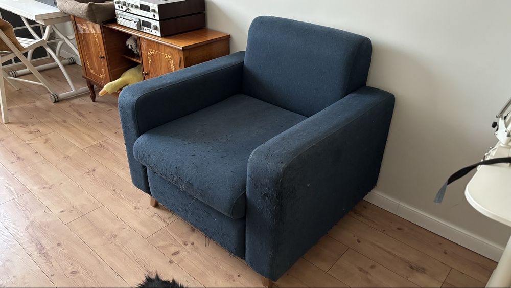 Диван и кресло б/у