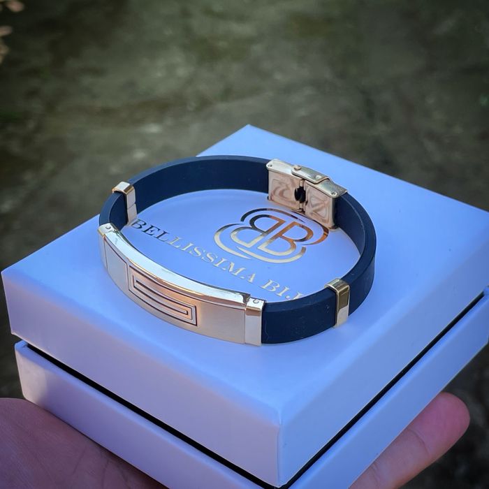 Мъжка Гривна от Медицинска Стомана и Силикон