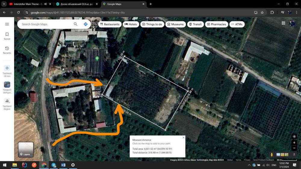 Uy sotiladi yarim gektar+ / Yangiyul Xalqabod