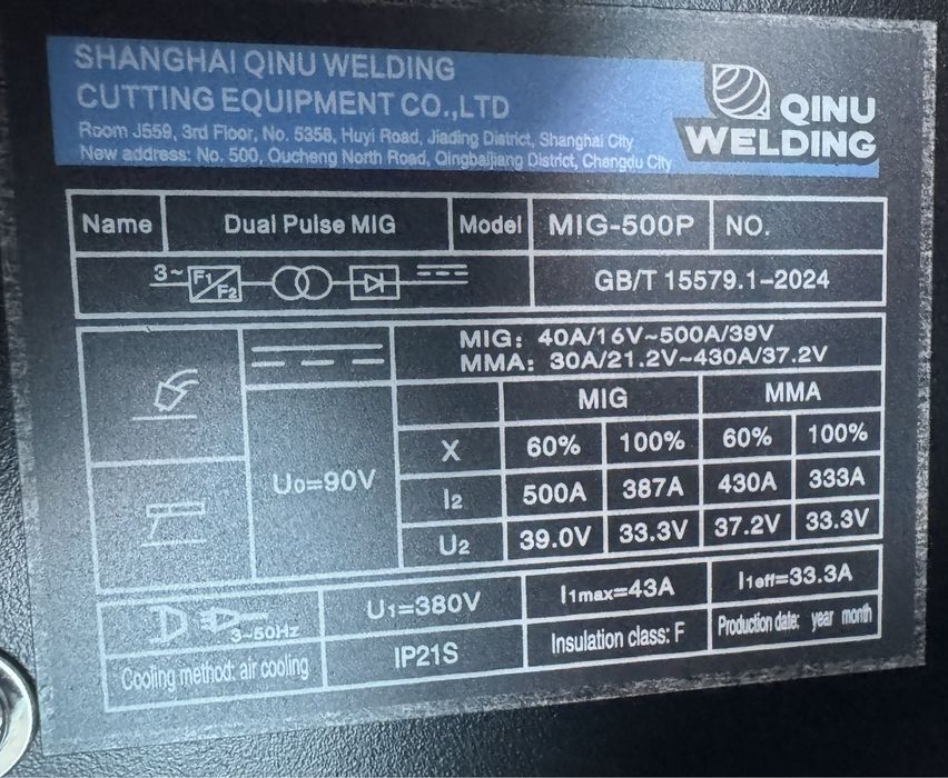 Полавтомат сварочный аппарат MIG 500 P