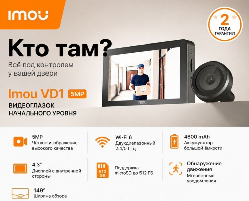 Видеоглазок видеозвонок с установкой