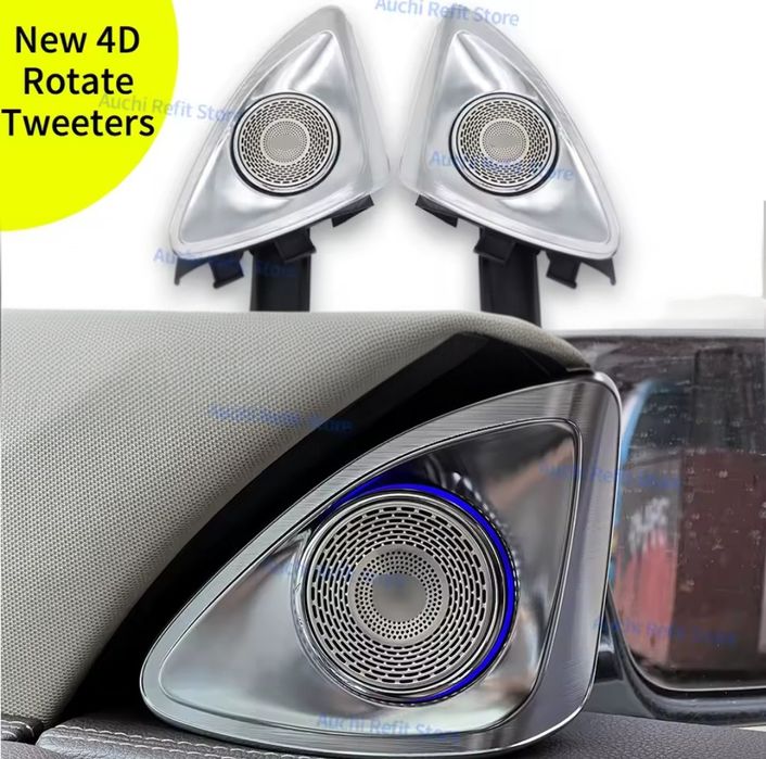 Set Tweetere 4D Rotative cu LED Mercedes-Benz Clasa C W205 3 culori