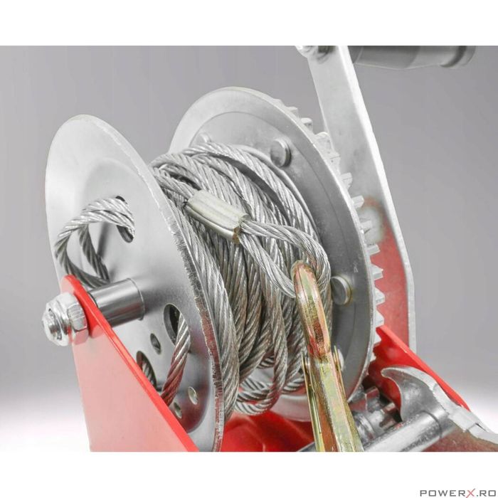 Troliu manual, vinci, 816 Kg, lungime calbu 10m, grosime cablu 4.8 mm,