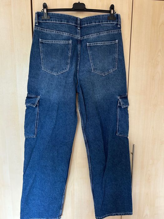 Чисто нави, тъмносиви карго дънки в размер EUR-40