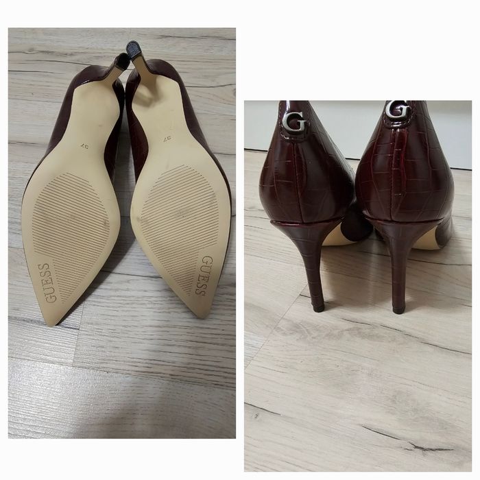 Pantofi stiletto Guess 37 Maro-coniac și Burgundia