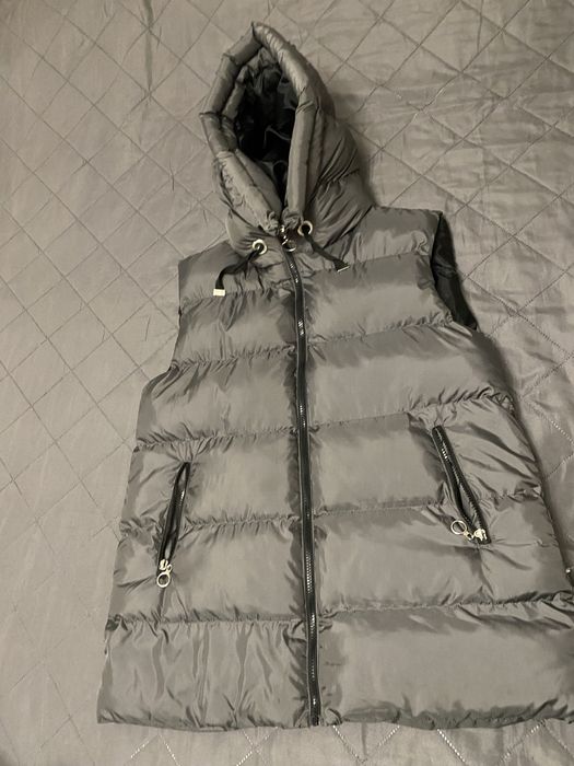 Страхотен ,топъл зимен елек!Цвят графит,размер Л