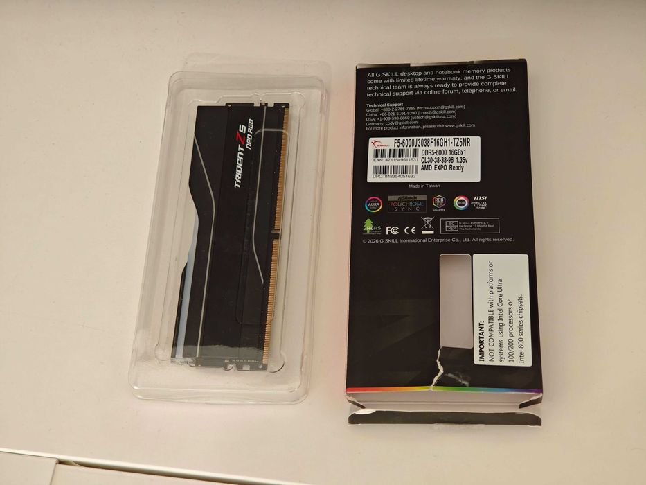 Memorie RAM G.Skill DDR5 6000 MHz 16 GB CL30 noua/garantie (doar AMD) schimb DDR4 sau placa video