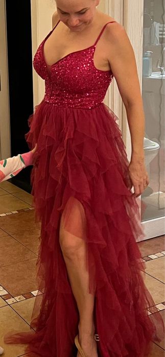 Rochie ocazie superba roz inchis