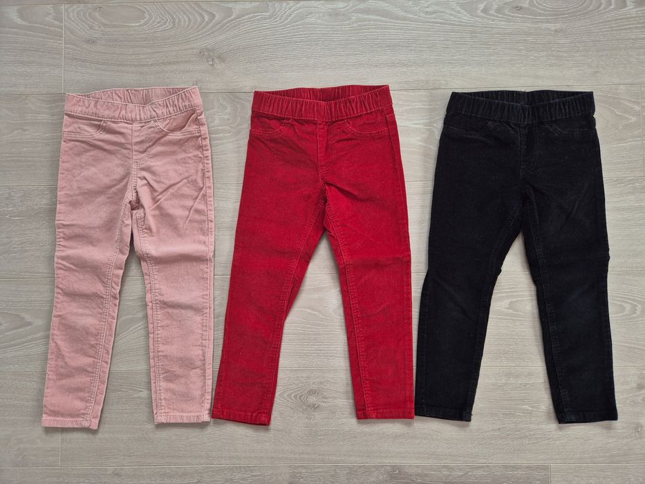 Запазени клинове с мъхеста вътрешност и джинси за момиче 98,104 и 110