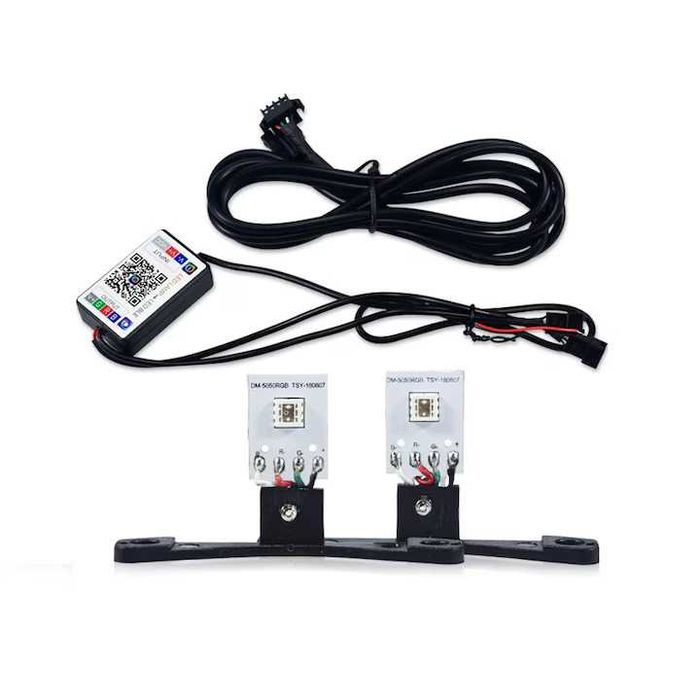 Set 2 Module Modul LED Lupe Leduri Devil Demon Eyes RGB, cu Aplicatie