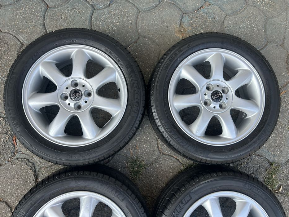 Jante aliaj 4x100mm, anvelope vara 195/55 R16, Mini Cooper One, Cabrio, Clubman, Opel Mazda Kia Hyundai Suzuki Toyota Honda