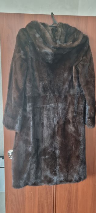 Норковая шуба с поясом