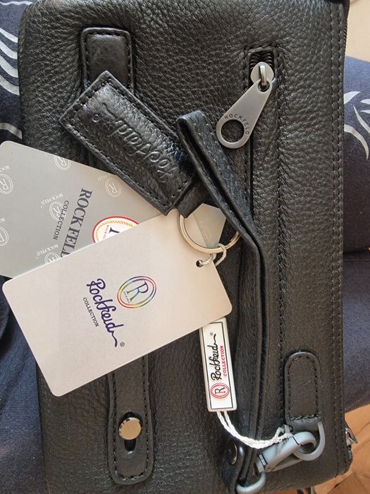 Кожаная барсетка