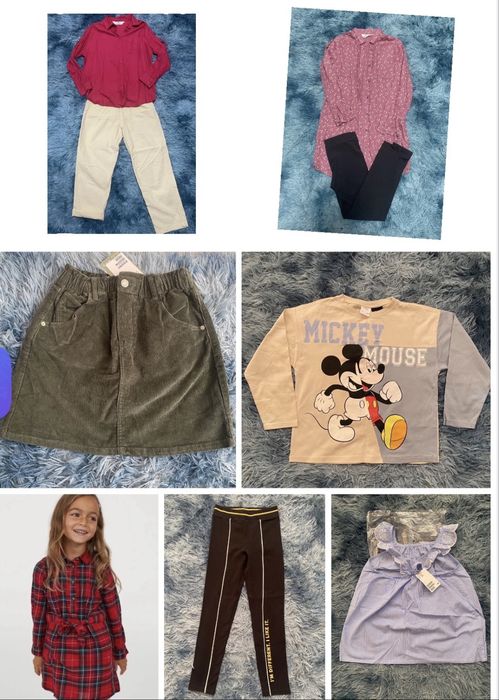 Лот: Ново блуза H&M, нова пола H&M, клин Zara, рокля H&M, тениска Zara.