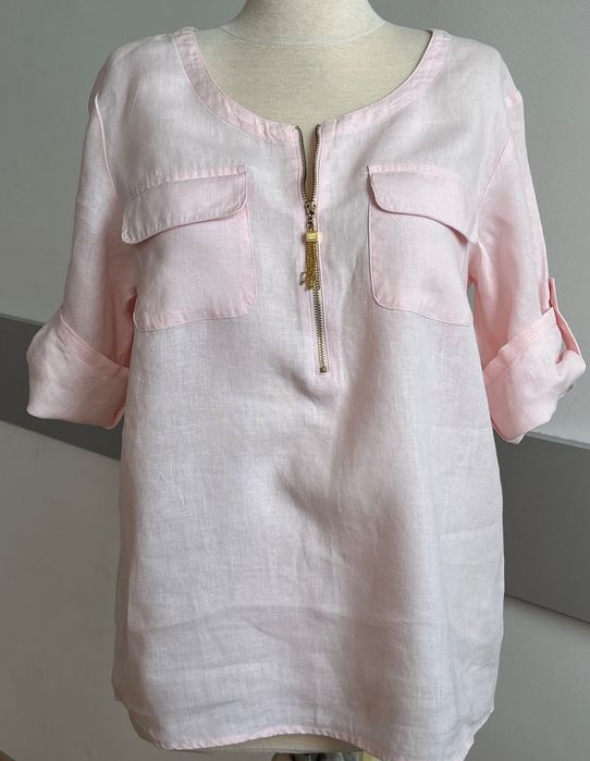 Разкошна ленена туника в бледо розово Ellen Tracy