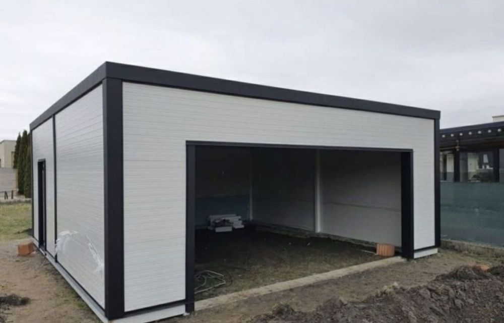 Construim garaje auto pe structura metalica și panouri Sandwich