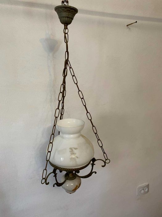 Aplica tavan cu abajur din sticla murano