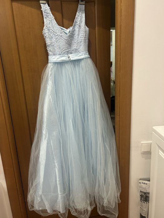 Платье небесно голубое