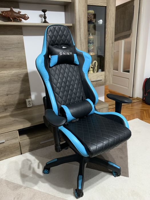 Vand Scaun gaming Kring Racer One, PU, Negru cu Albastru