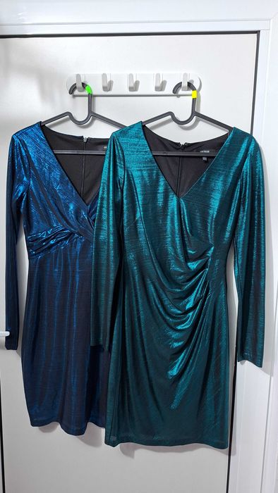 GUESS  с блестящ ефект и драпиран преден детайл –  EU 32 , EU 34