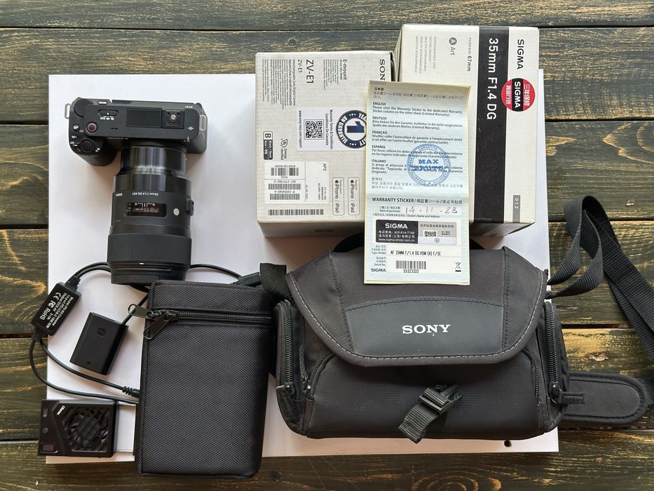 Sony zv-e1 + Sigma 35mm f1.4 + аксессуары