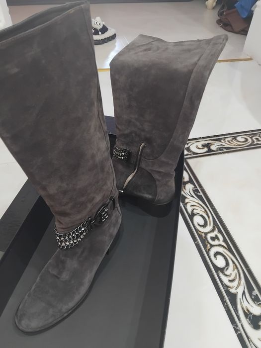 Сапоги женские кожаные