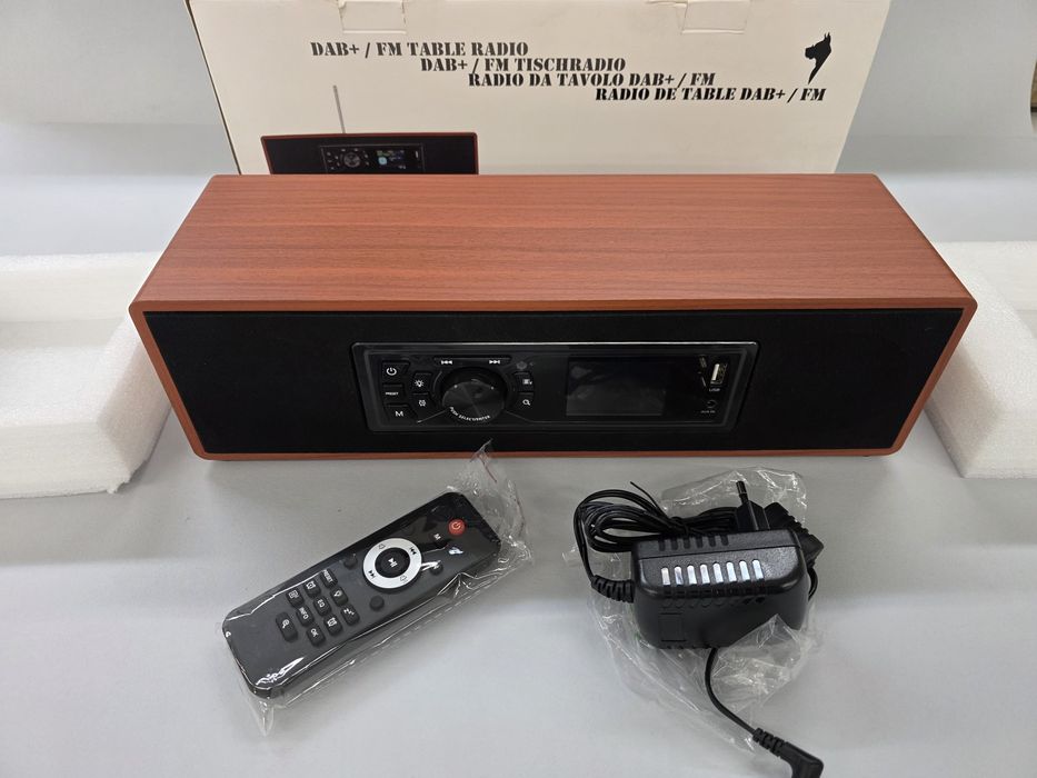 AOVOTO DAB+/FM Радио с Bluetooth, Цветен Дисплей и Дистанционно