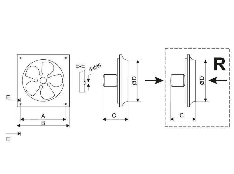 Промишлен вентилатор осев с клапа ММоторс -5%