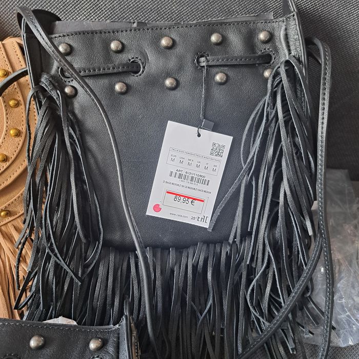 Чанти Zara ,кожа