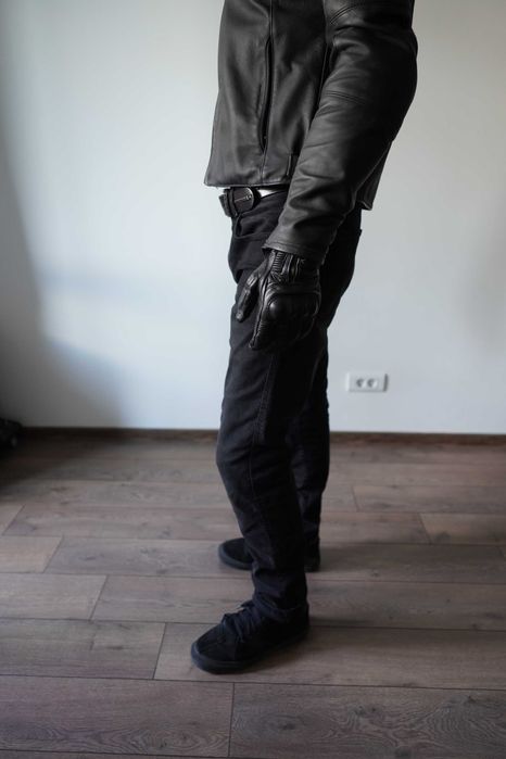 Blugi moto Broger California Washed Black, marimea 34, protecții SAS-TEC, Kevlar