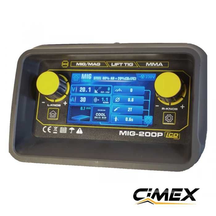 Комбиниран телоподаващ заваръчен апарат CIMEX за MMA и MIG/MAG - 200A