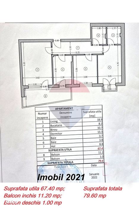 Apartament 3 camere de vânzare | Bloc nou | Parcare | Rahova Salaj