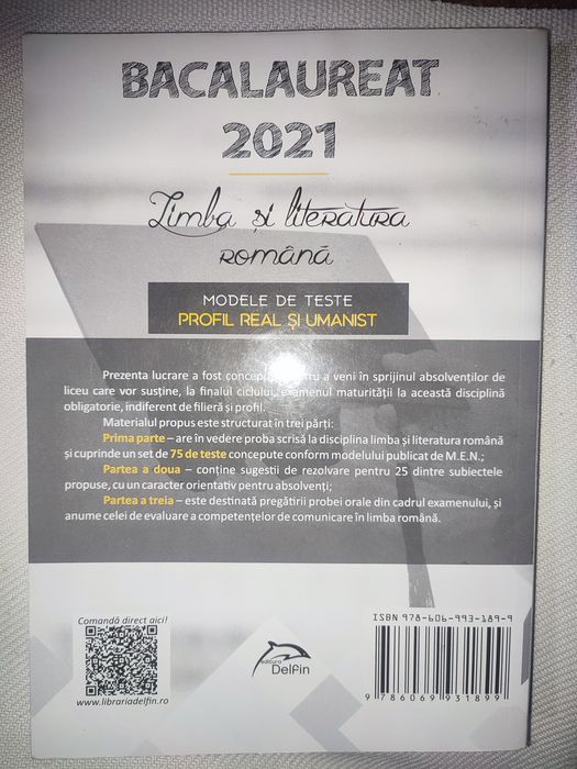Culegere Bacalaureat Limba și literatura română