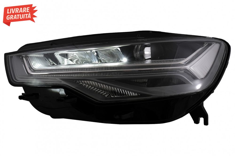 Faruri Full LED Audi A6 4G C7 (2011-2014) Facelift Design conversie de
