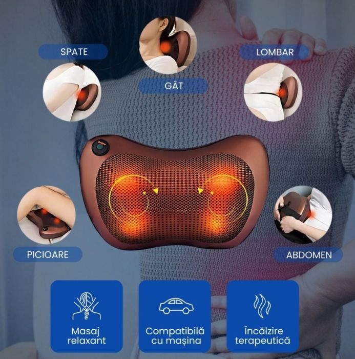 Perna electrica pentru masaj cu bile si infrarosu car-home